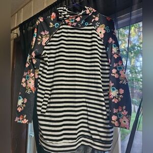 Cute pattern on pattern hoodie